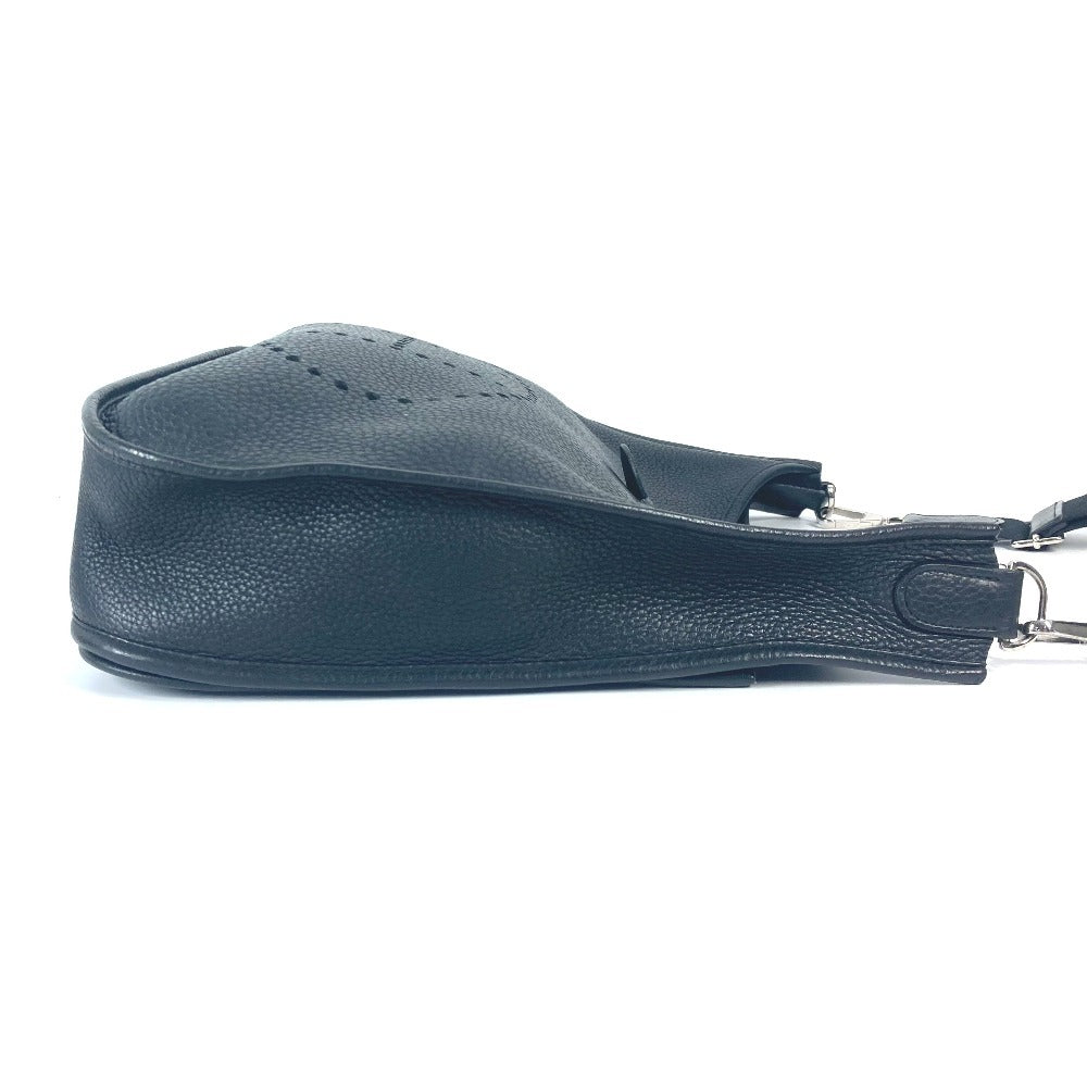 HERMES Shoulder Bag Taurillon Clemence black Evelyn 3 GM mens