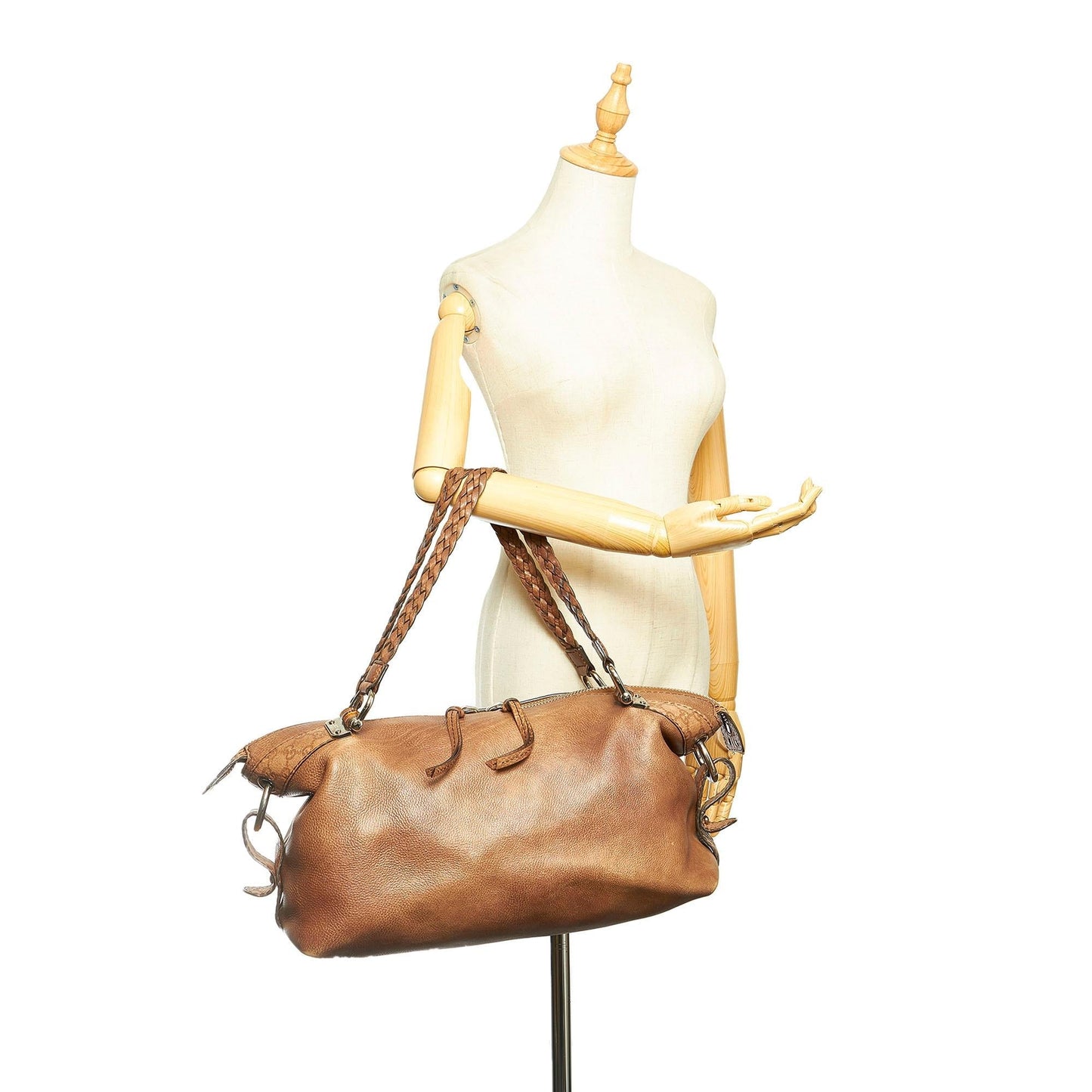Gucci Bamboo Bar Leather Tote Bag (SHG-19551)
