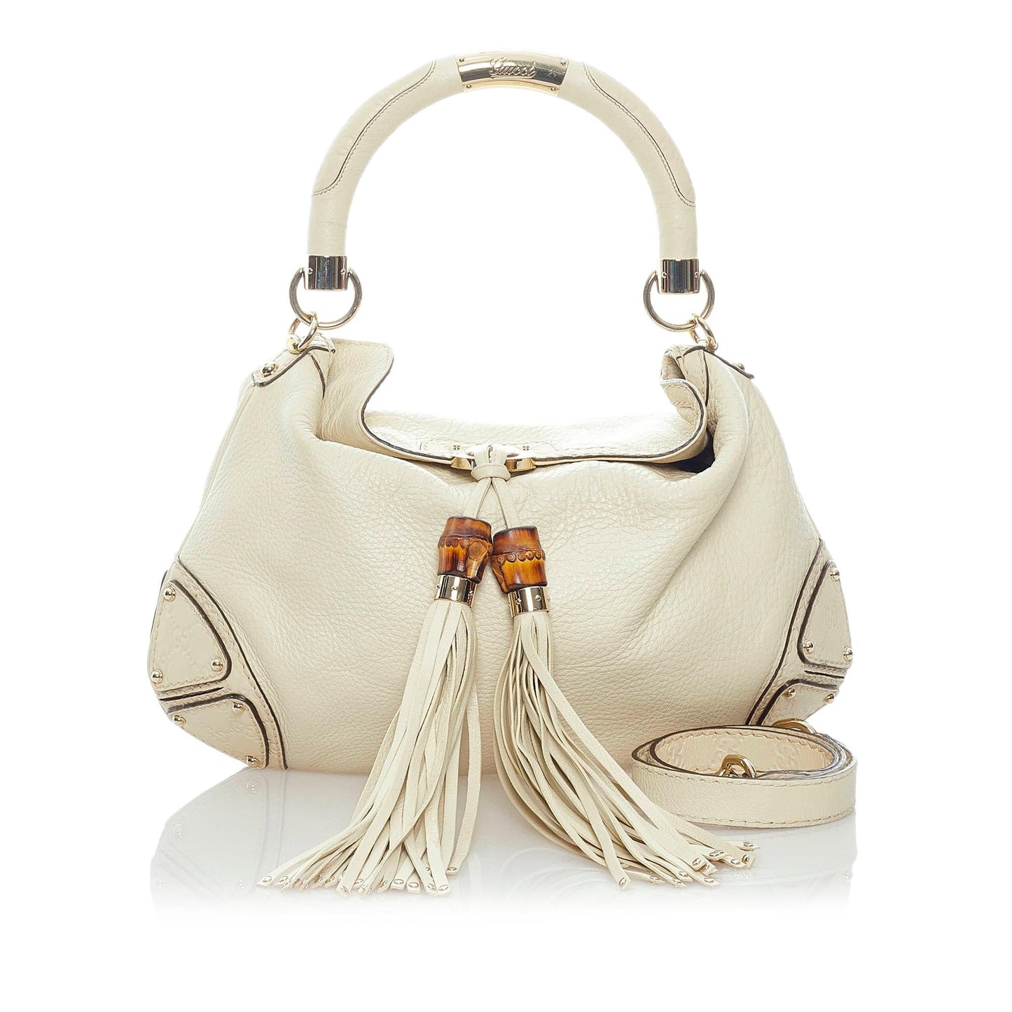 Gucci Bamboo Indy Leather Satchel (SHG-32436)