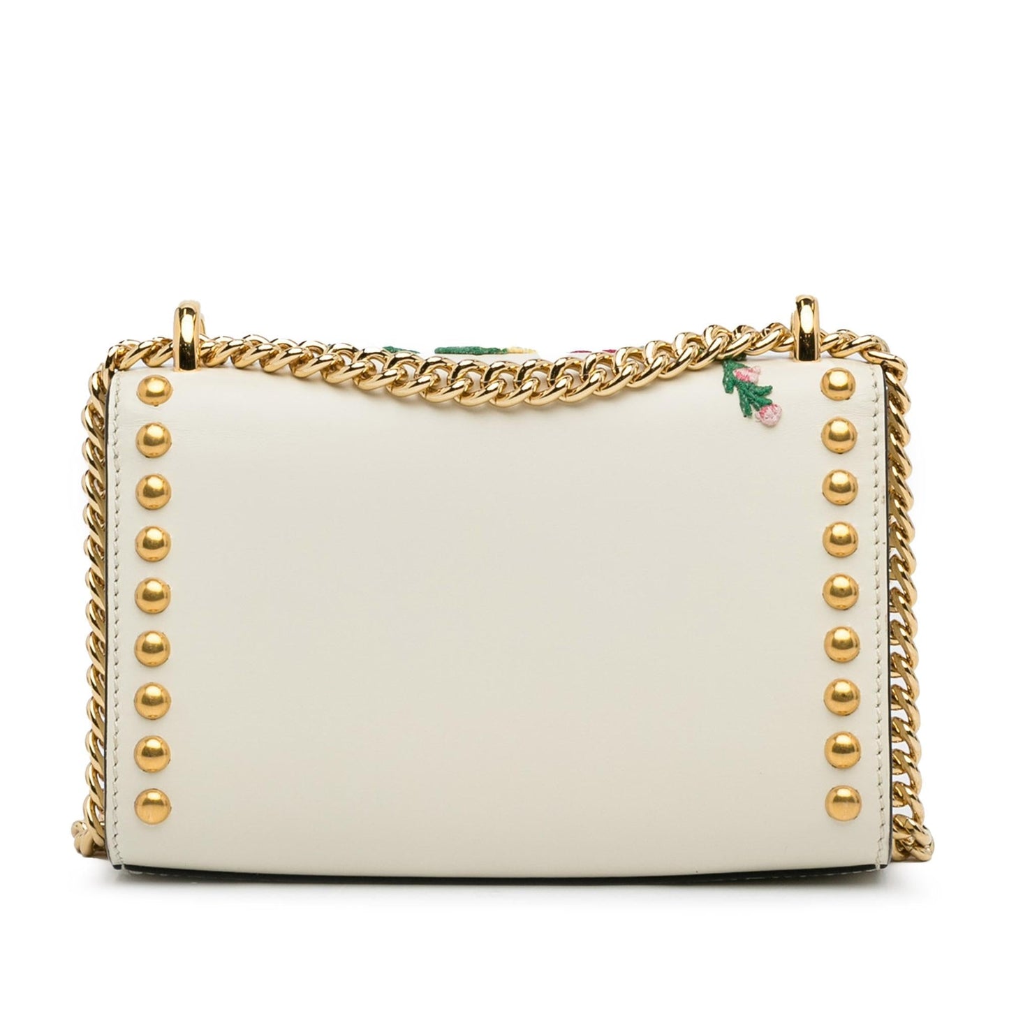 Gucci Floral Studded Padlock Shoulder Bag (SHG-0r94kw)