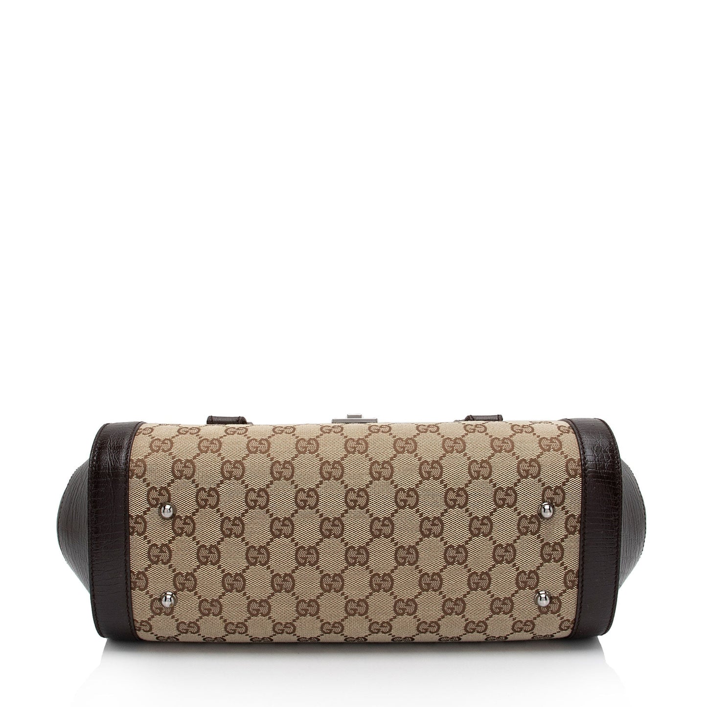 Gucci GG Canvas Bamboo Bullet Medium Satchel (SHF-6OHkiG)