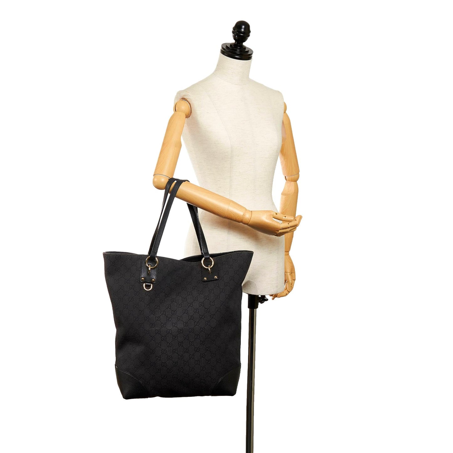 Gucci GG Canvas Charm Tote Bag (SHG-30733)