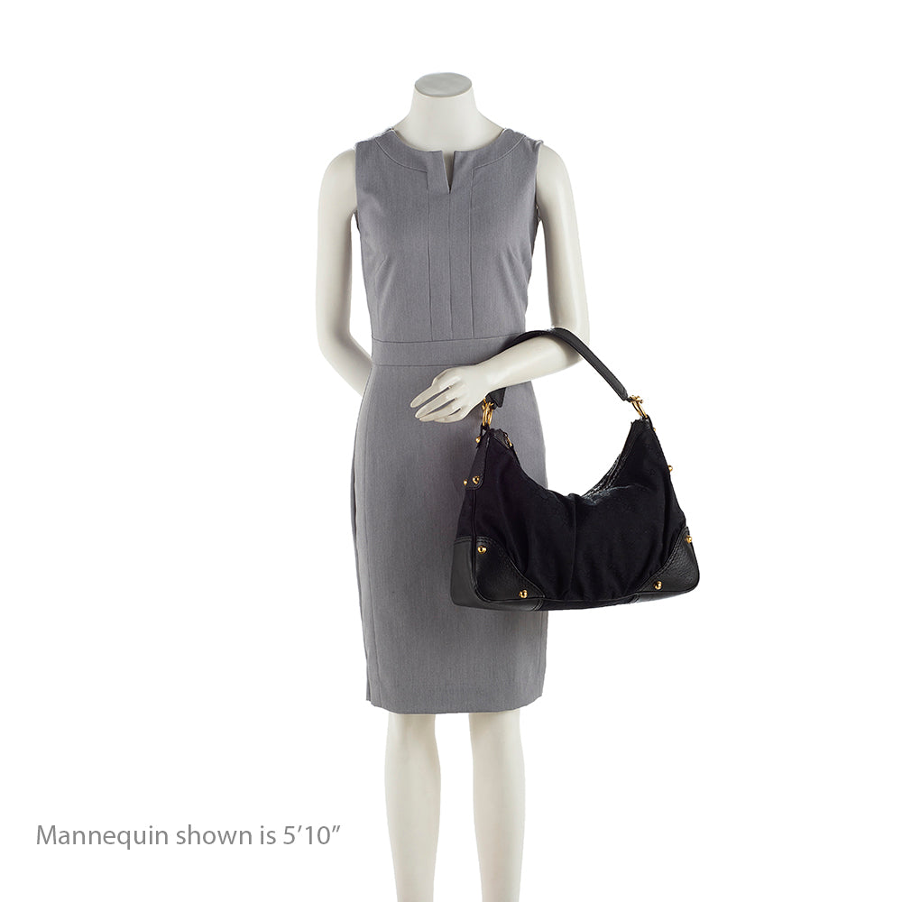 Gucci GG Canvas Jockey Medium Hobo (SHF-19499)