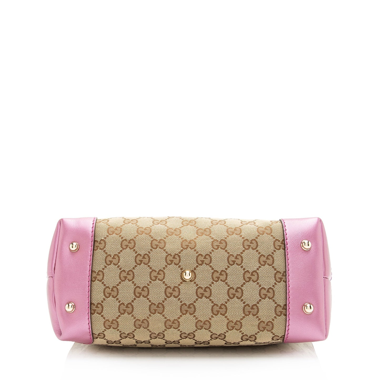 Gucci GG Canvas Metallic Leather Heart Bit Charm Small Hobo (SHF-23021)