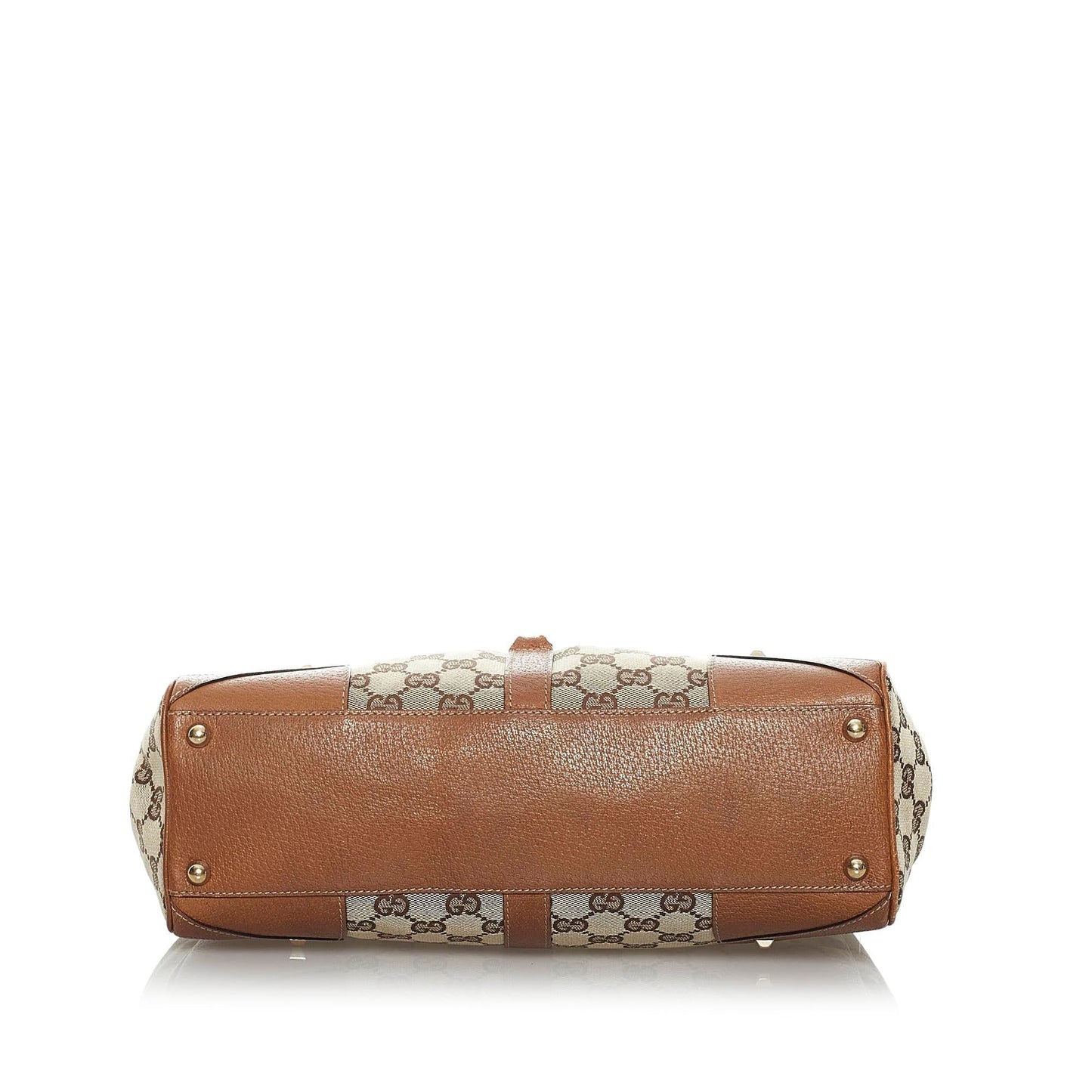 Gucci GG Canvas Nailhead Jackie Shoulder Bag (SHG-33693)