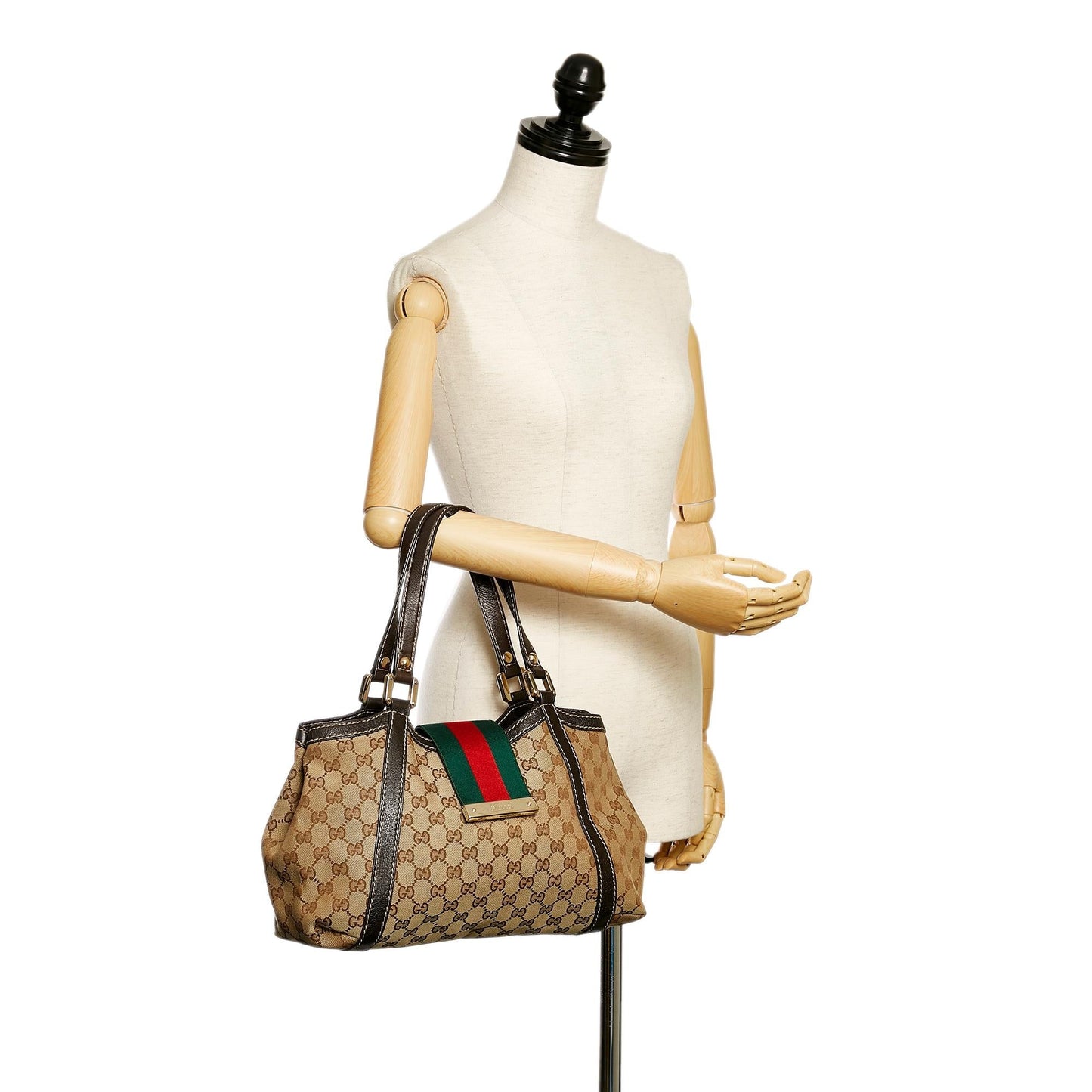 Gucci GG Canvas New Ladies Web Tote Bag (SHG-29665)