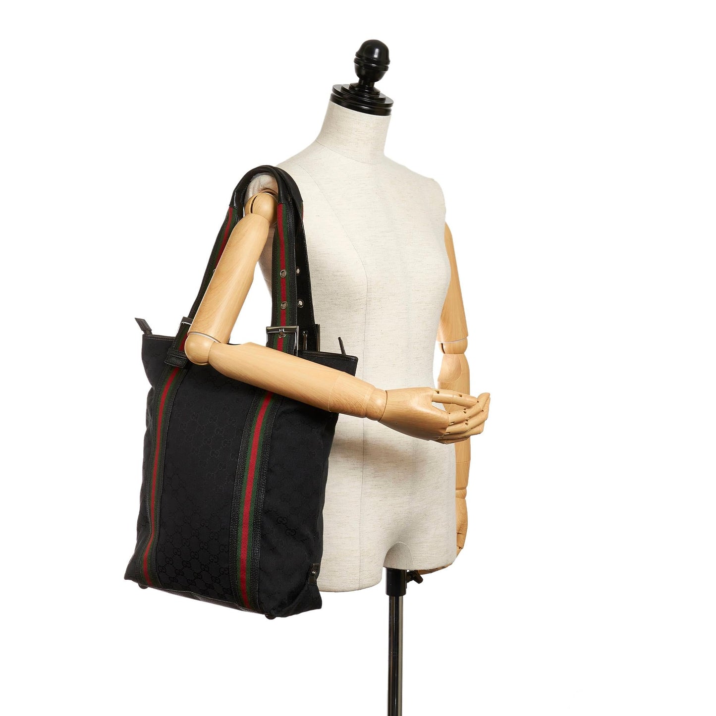 Gucci GG Nylon Web Tote Bag (SHG-29033)