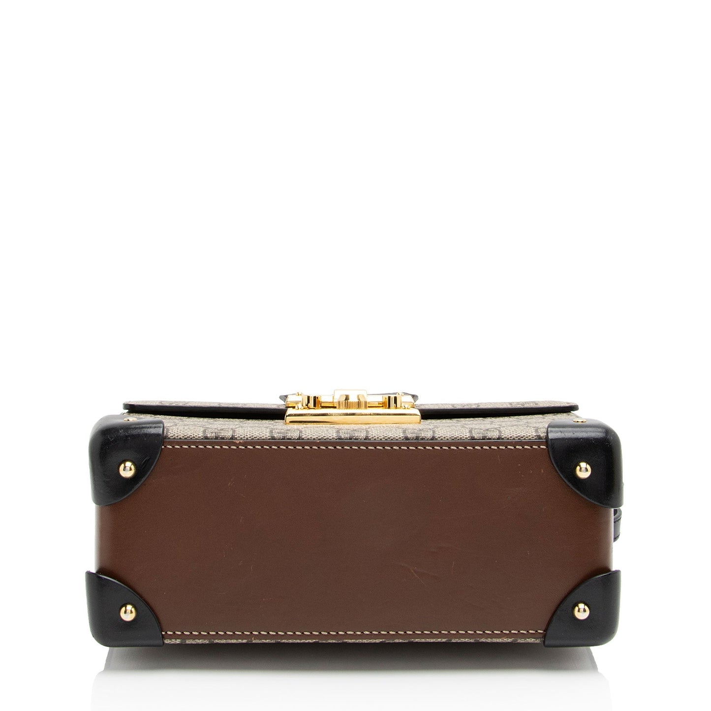 Gucci GG Supreme Bamboo Padlock Top Handle Shoulder Bag (SHF-Kwo5hy)