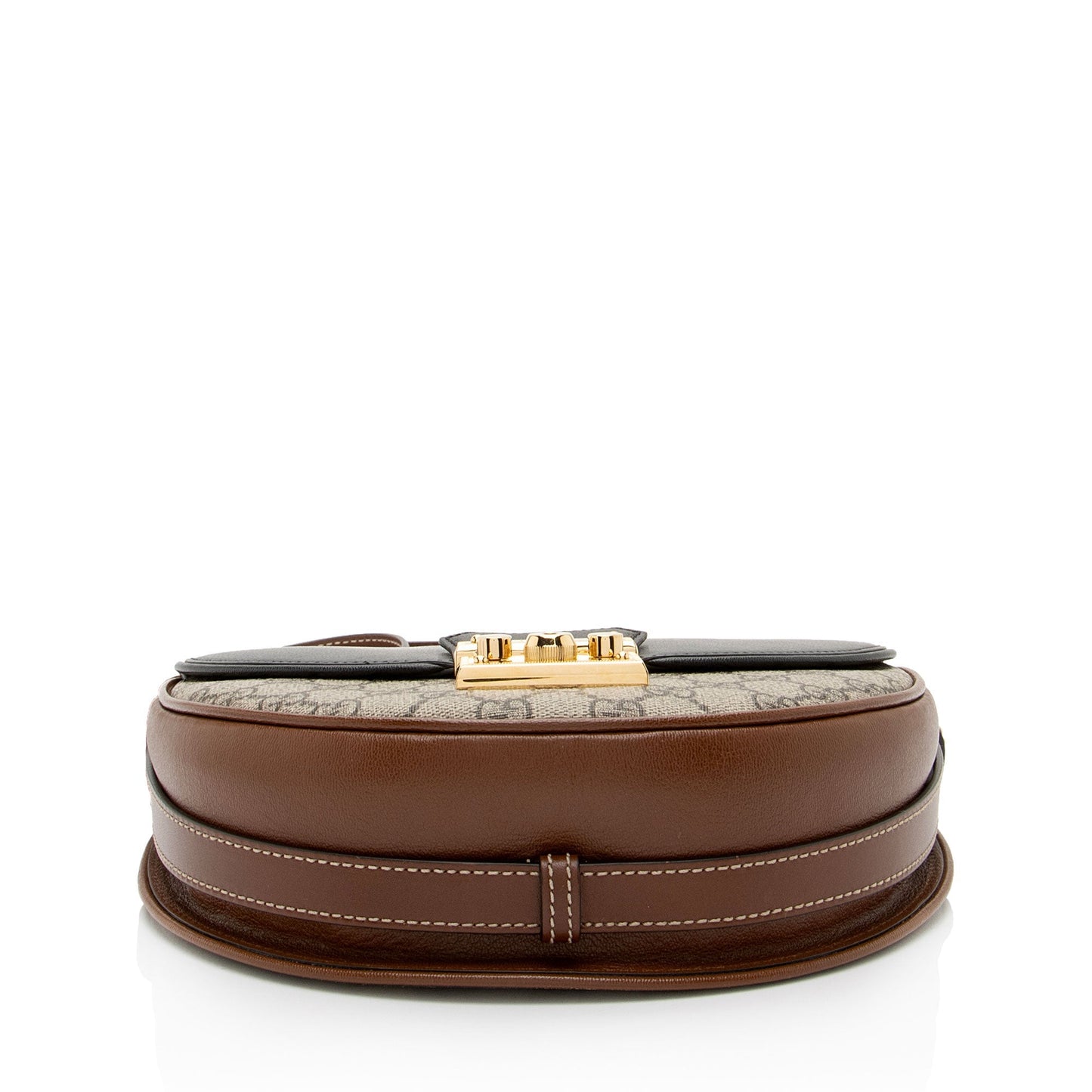 Gucci GG Supreme Padlock Saddle Small Shoulder Bag (SHF-Wwfxt7)