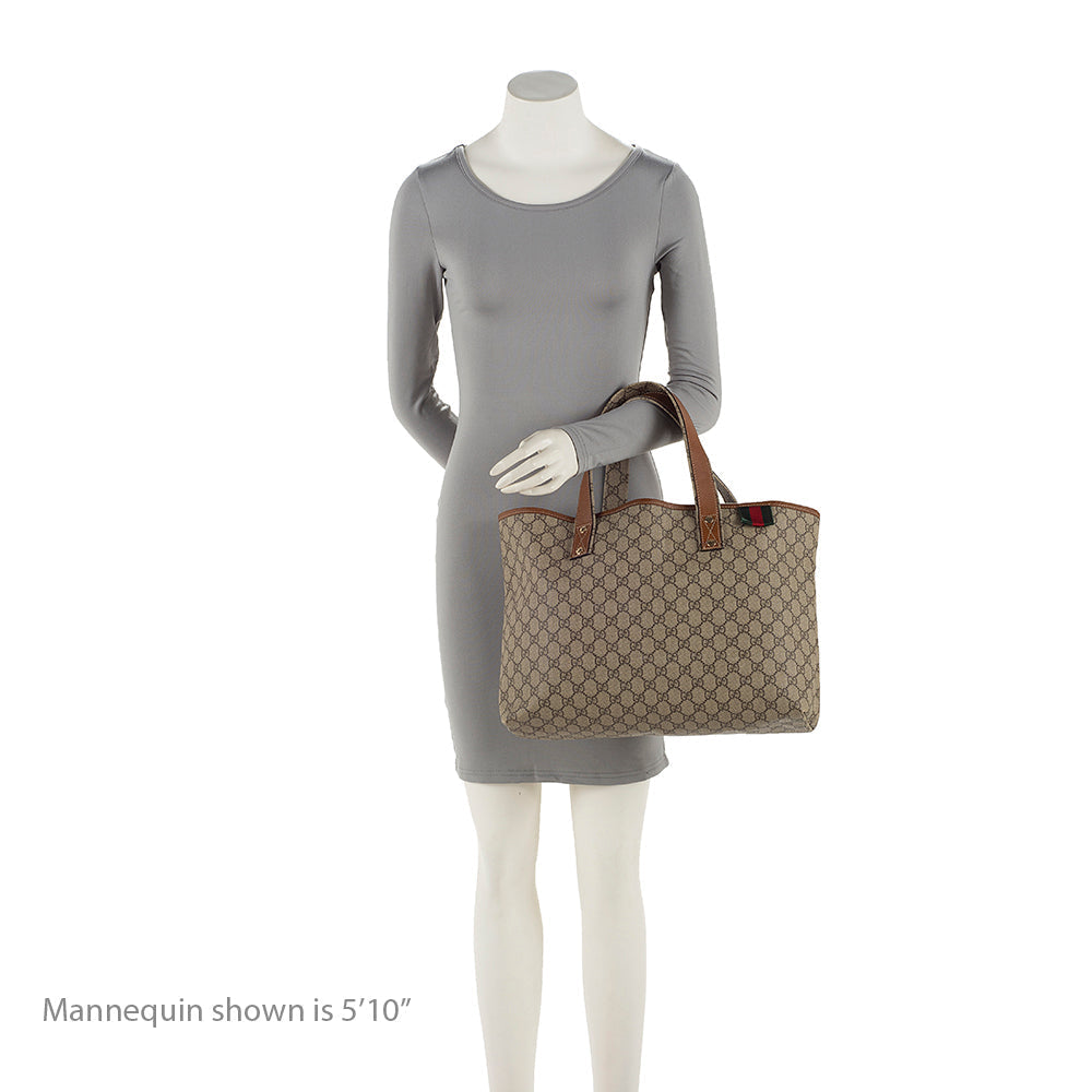 Gucci GG Supreme Web Loop E/W Shopping Tote (SHF-20146)