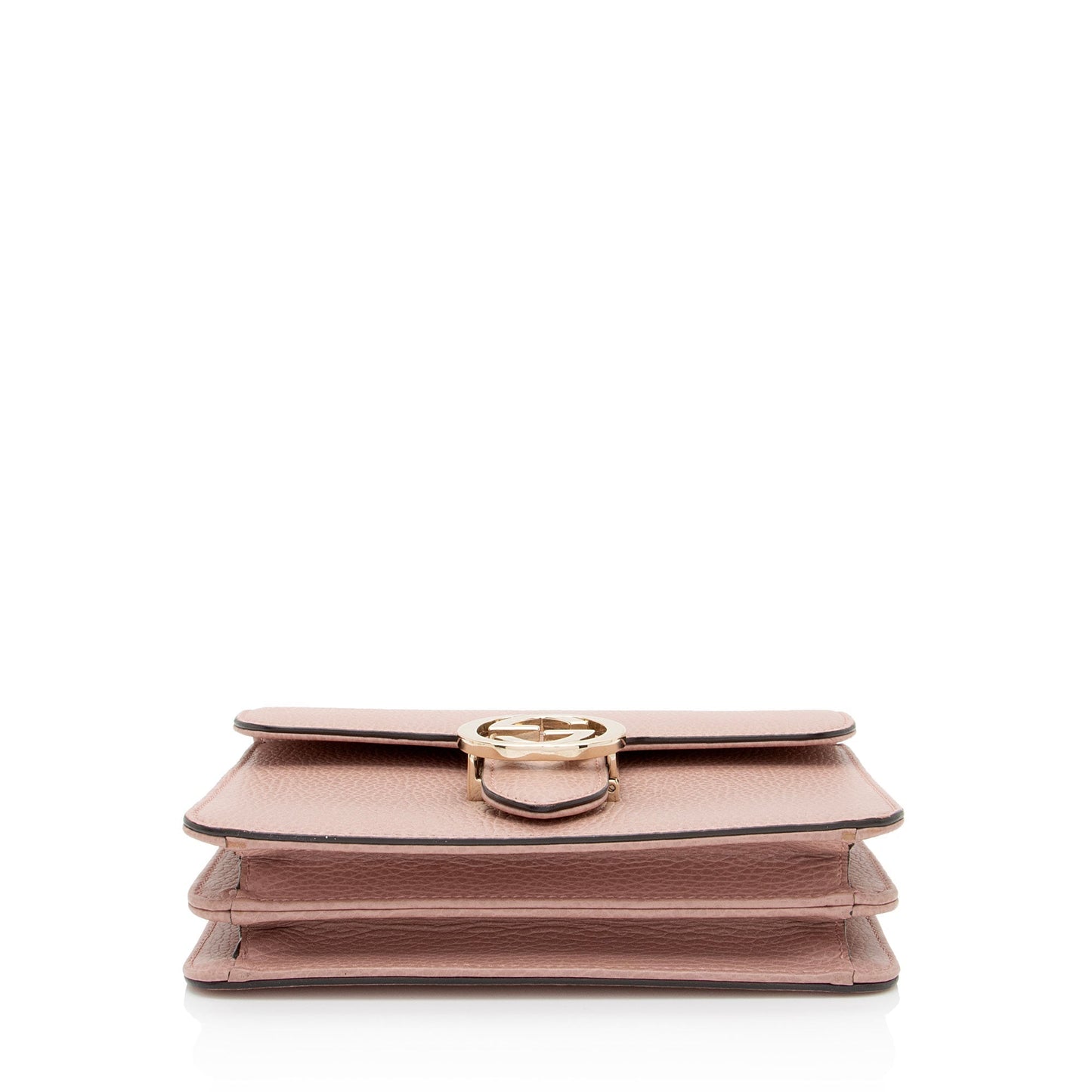 Gucci Grained Calfskin Interlocking G Small Shoulder Bag (SHF-eMNjXX)