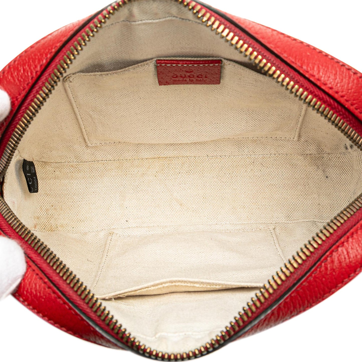 Gucci Leather Animalier Web Disco Crossbody