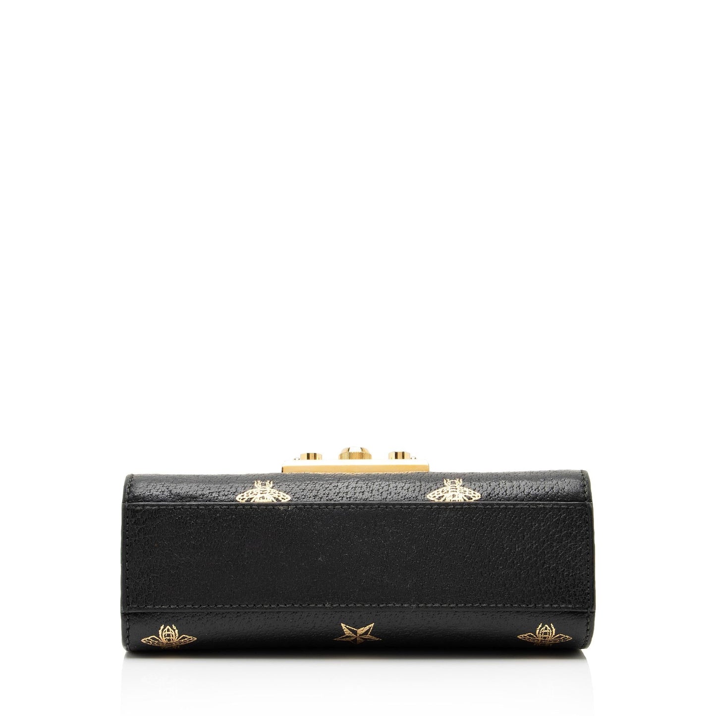Gucci Leather Bee & Star Padlock Mini Shoulder Bag (SHF-23887)