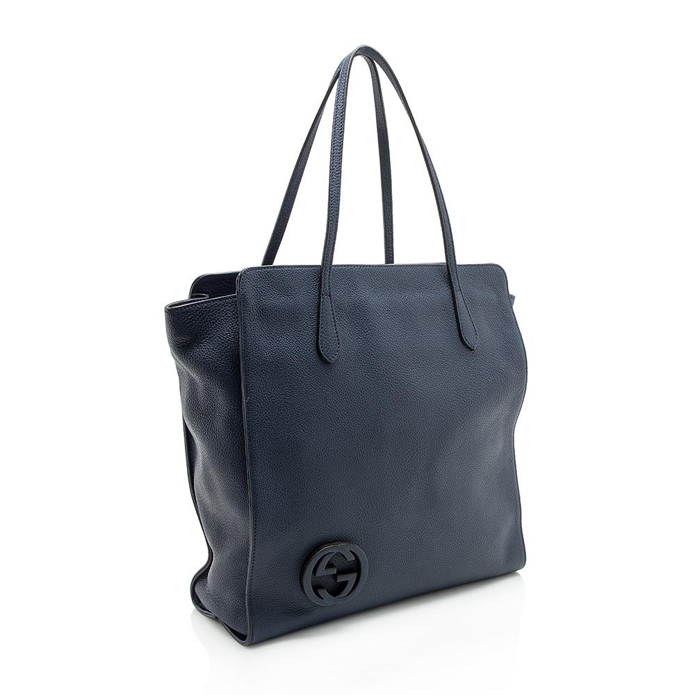 Gucci Interlocking G Leather Tote Style 1