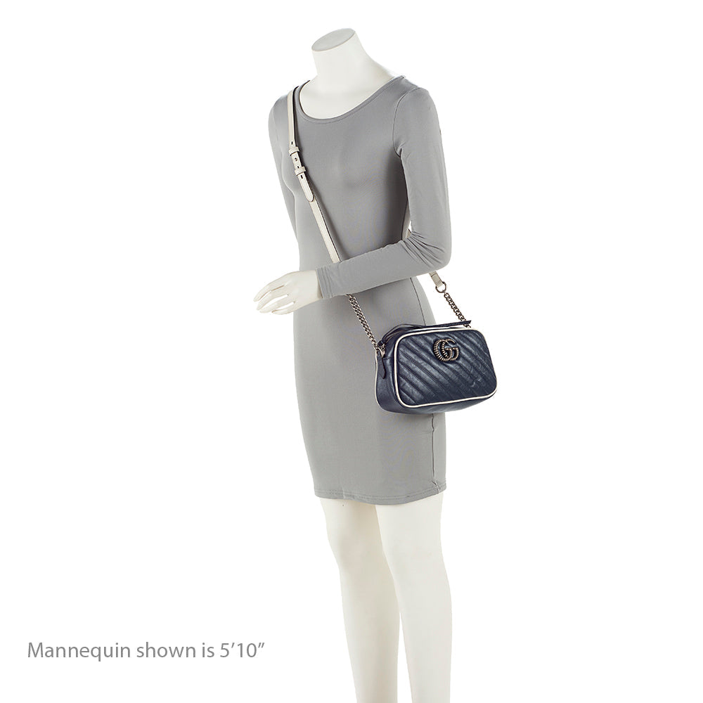 Gucci Matelasse Leather GG Marmont Small Torchon Shoulder Bag (SHF-20116)