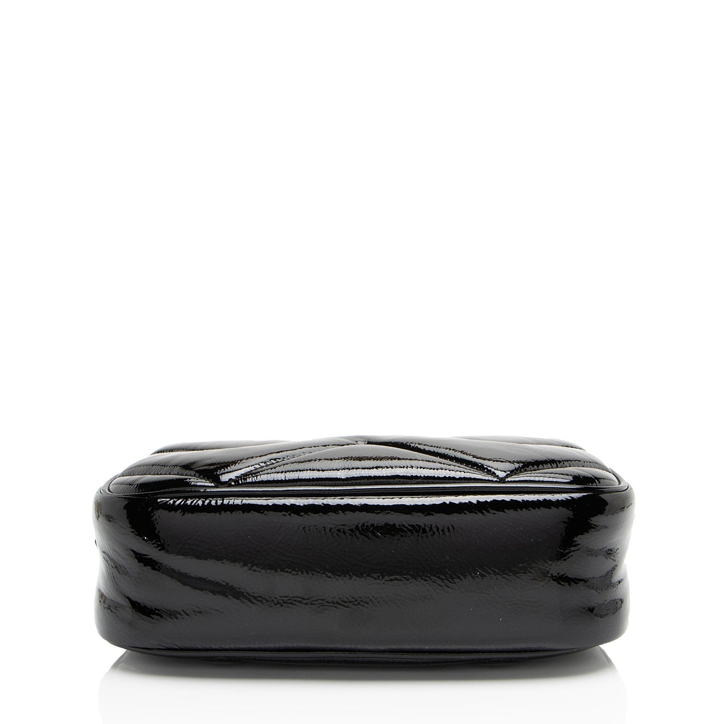 Gucci Matelasse Padded Patent Leather GG Marmont Small Camera Bag
