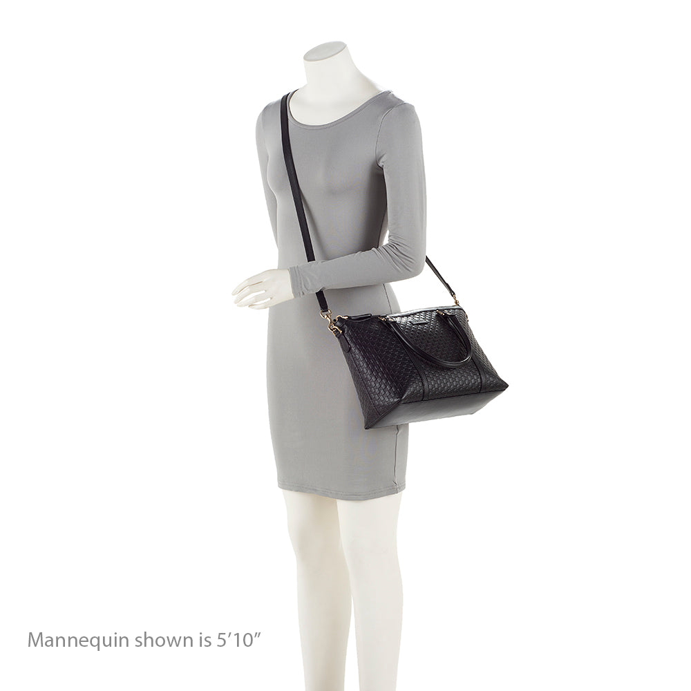 Gucci Microguccissima Leather Zip Top Tote (SHF-20350)