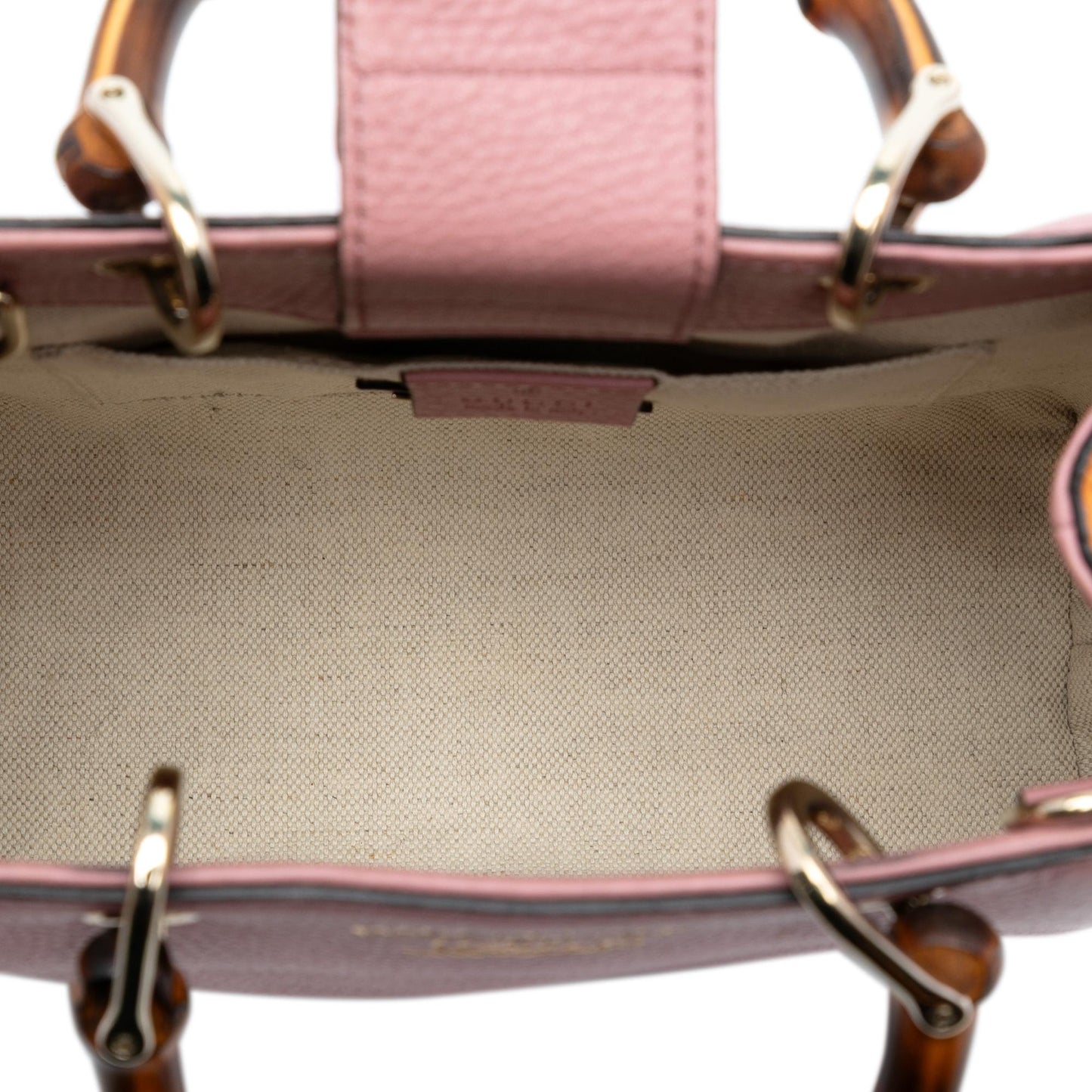 Gucci Mini Bicolor Calfskin Bamboo Shopper Satchel