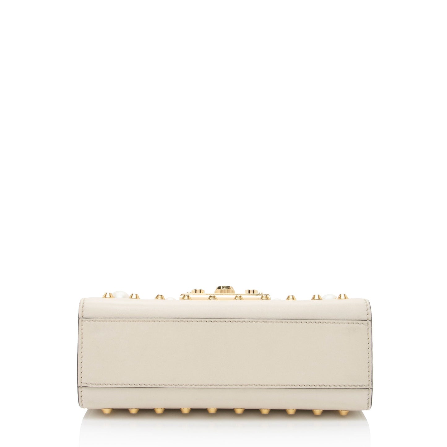 Gucci Pearl Embellished Leather Padlock Small Shoulder Bag (SHF-2JmpQy)