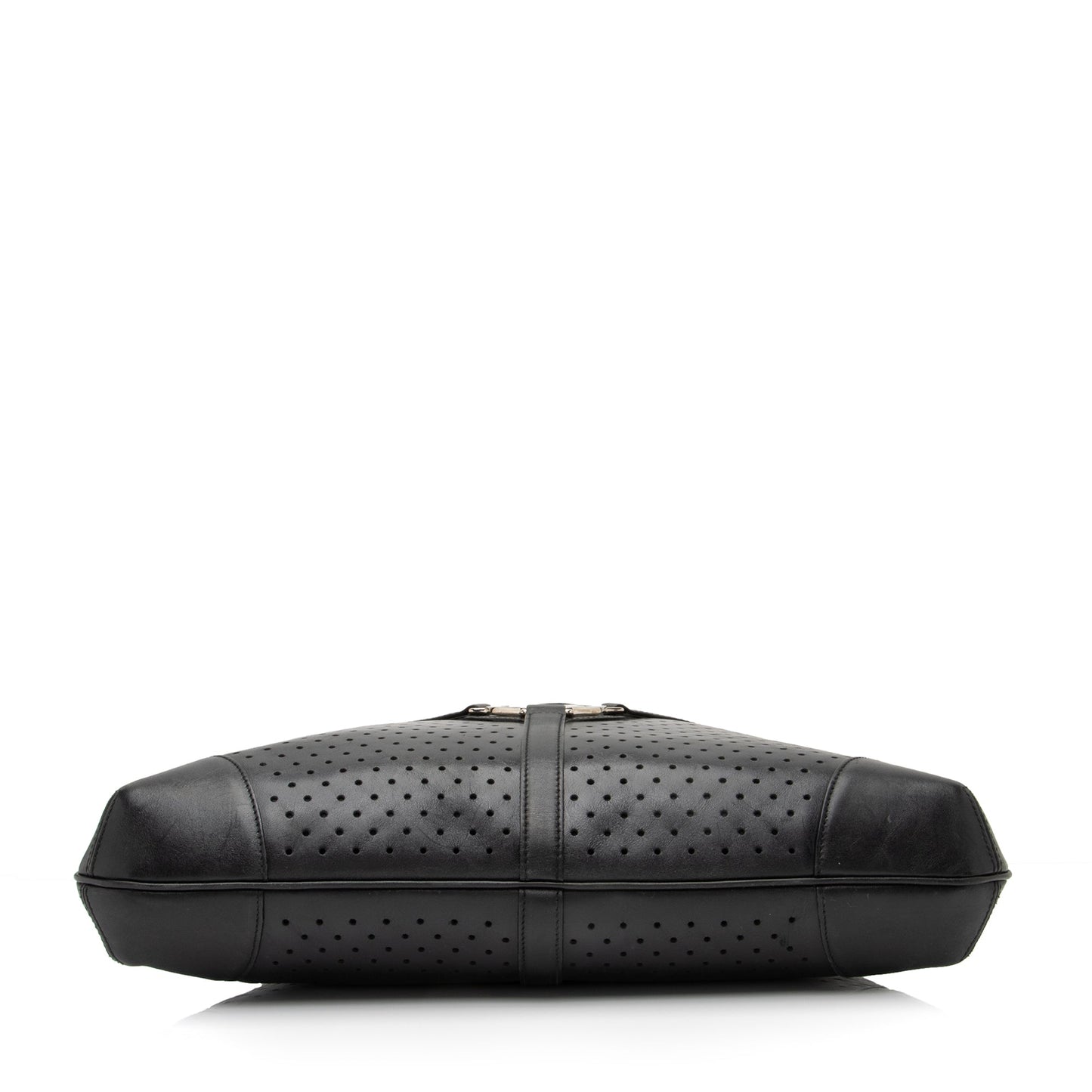 Gucci Perforated Leather Interlocking G Reins Satchel (SHF-23526)