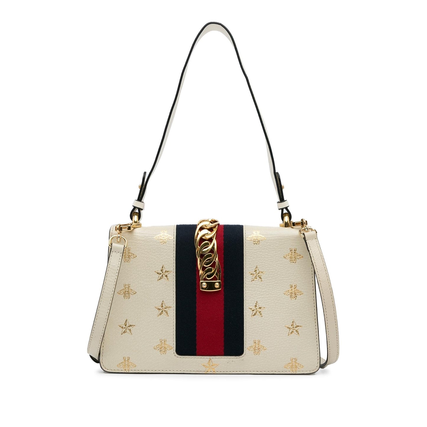 Gucci Small Bee Star Sylvie Satchel (SHG-3HcVoI)