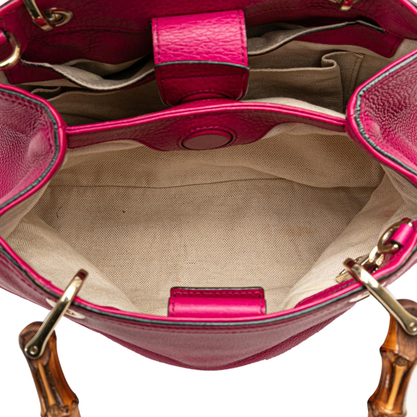 Gucci Small Calfskin Bamboo Shopper Satchel