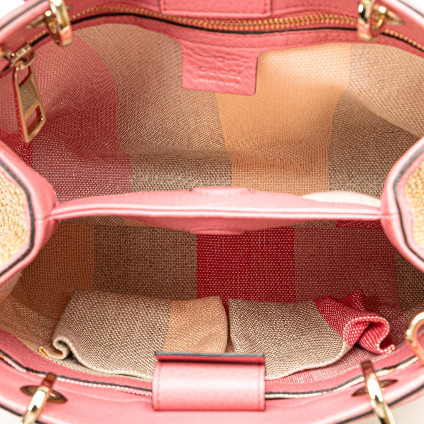 Gucci Small Raffia Bamboo Shopper Tote (SHG-705pfP)