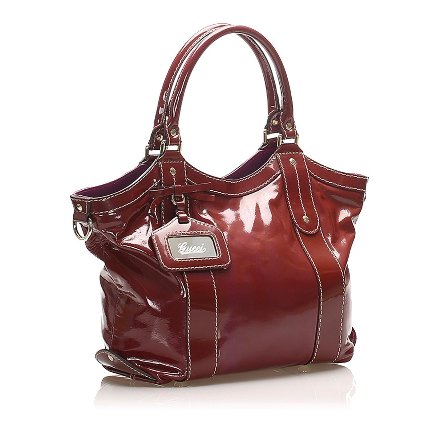 Gucci Leather Patent Leather Tote Style 4