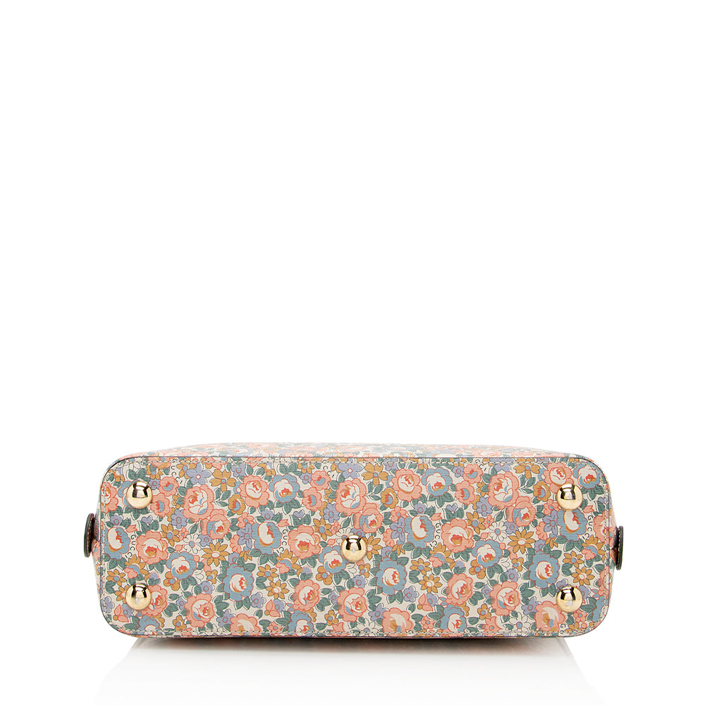 Gucci X Liberty of London Floral Calfskin Horsebit 1955 Top Handle Bag (SHF-21949)