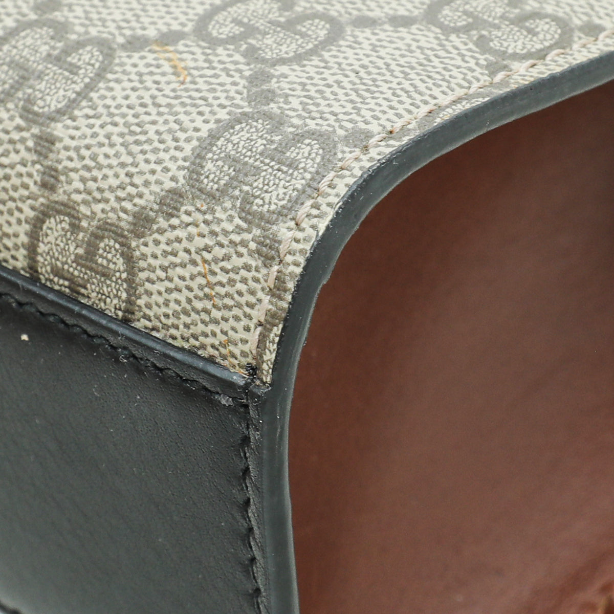 Gucci Leather Canvas Shoulder Bag