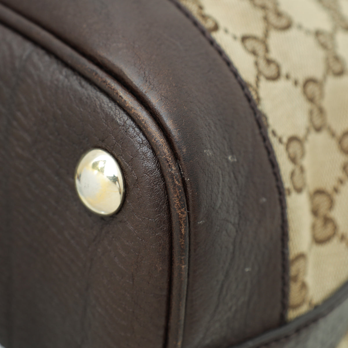 Gucci Leather Canvas Shoulder Bag