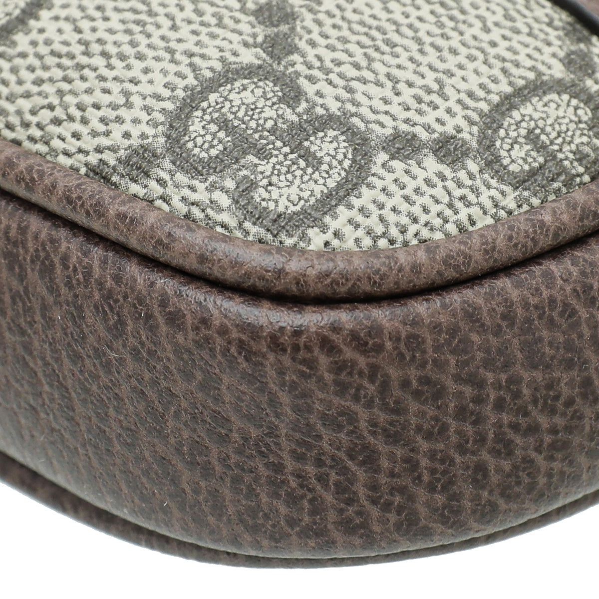 Gucci Leather Canvas Shoulder Bag