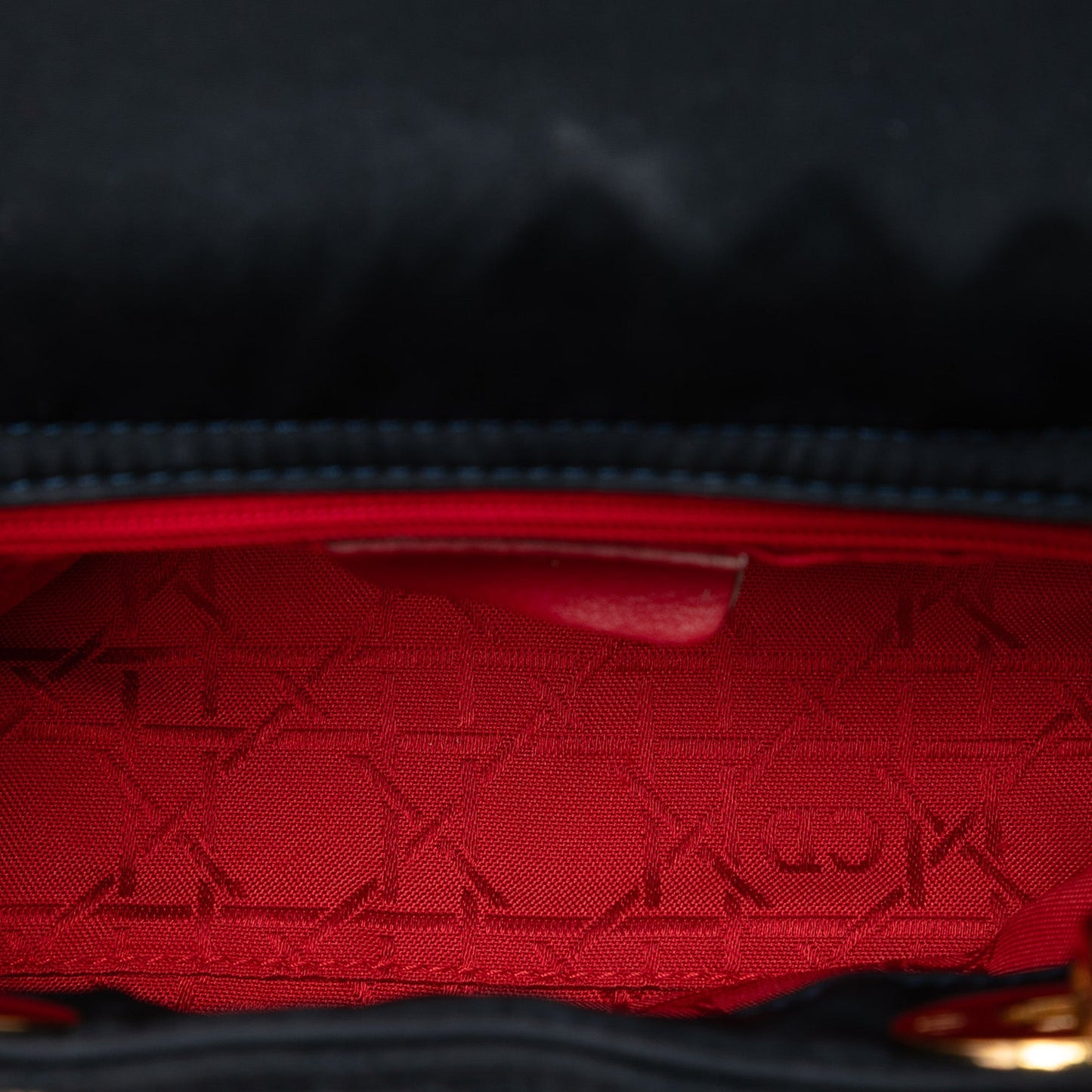Black Dior Mini Nylon Cannage Lady Dior Satchel
