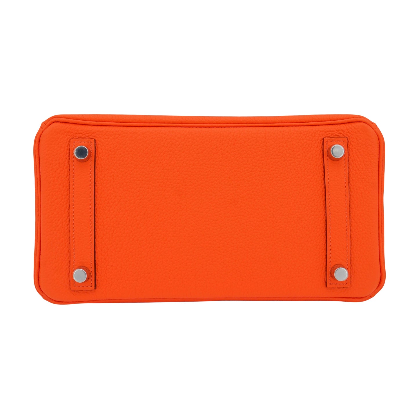 Hermes25cm Birkin Orange Minium Togo Leather Palladium Hardware