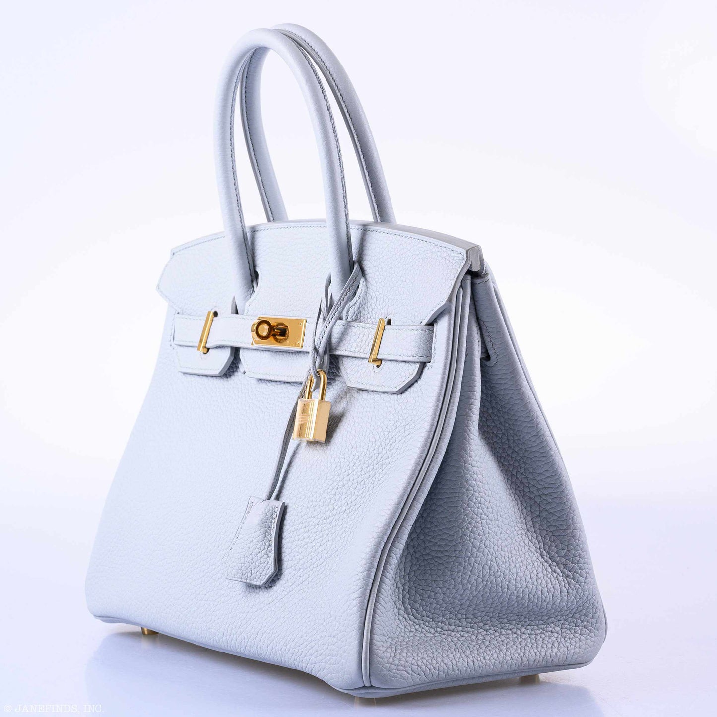 HermesBirkin 30 Blue Pale Togo Gold Hardware - T