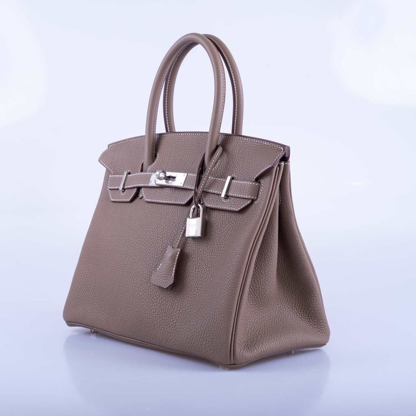 HermesBirkin 30 Etoupe Togo Palladium Hardware