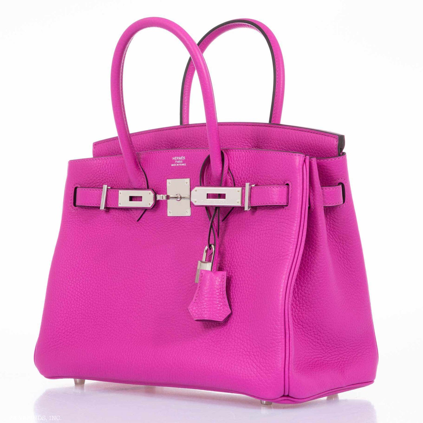 HermesBirkin 30 Magnolia Clemence Palladium Hardware