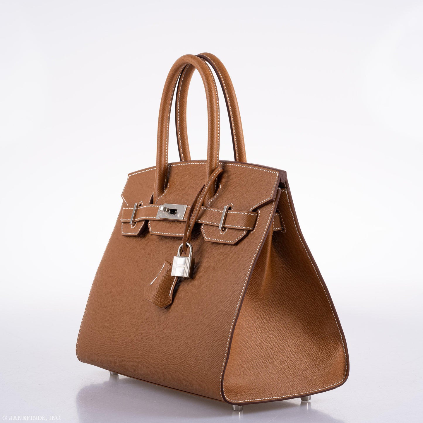 HermesBirkin 30 Sellier Gold Madame Grain leather Palladium Hardware - 2020, Y