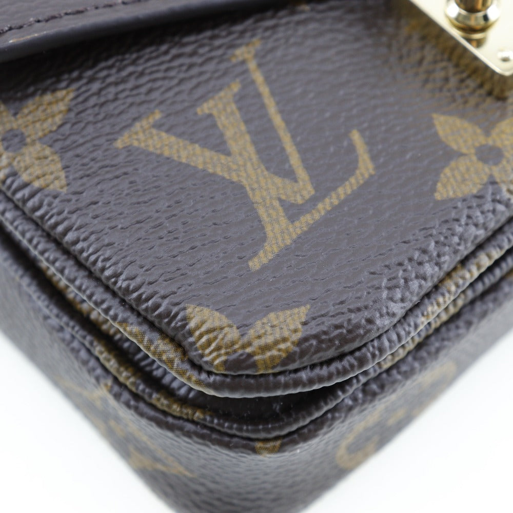 LOUIS VUITTON Shoulder Bag Monogram canvas Brown Micro Metis Women