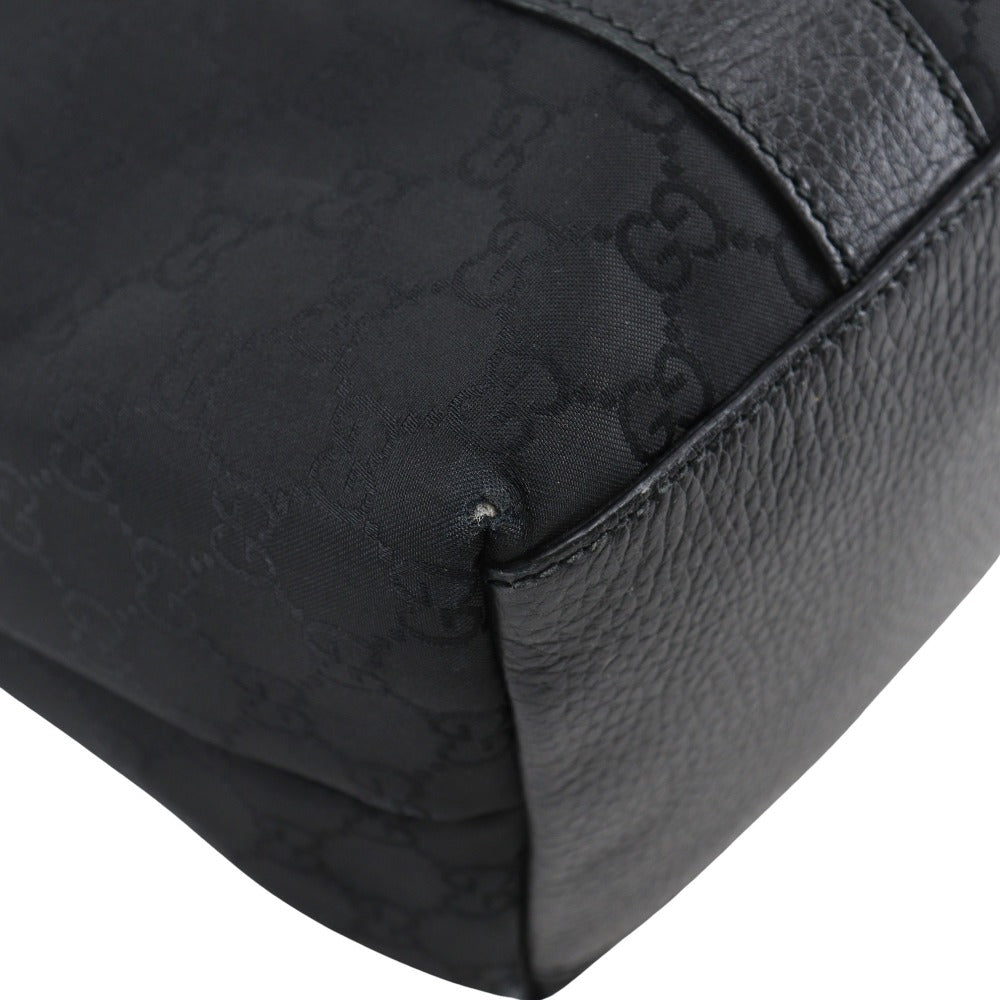 GUCCI Tote Bag 341536 Nylon canvas black outlet GG Women