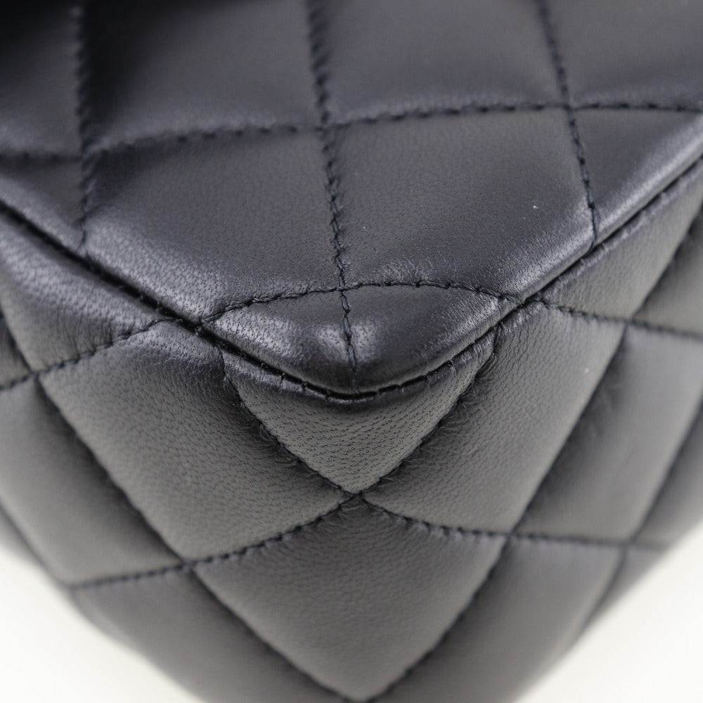 CHANEL Shoulder Bag Calfskin black ChainShoulder Matrasse