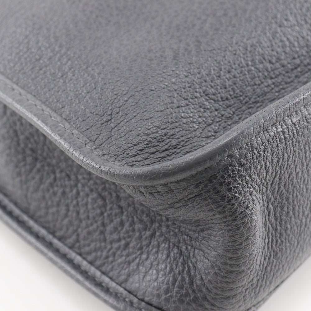 HERMES Shoulder Bag leather gray Vespa 28 Women