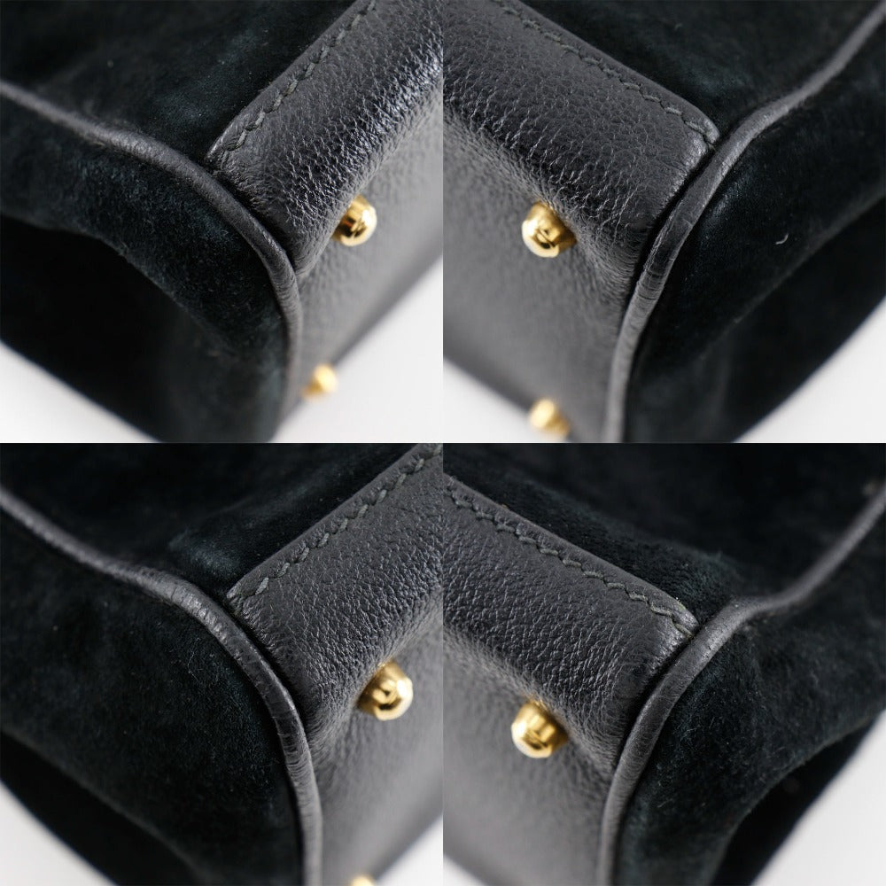 GUCCI Tote Bag Suede black Old Gucci Bang Boot Women