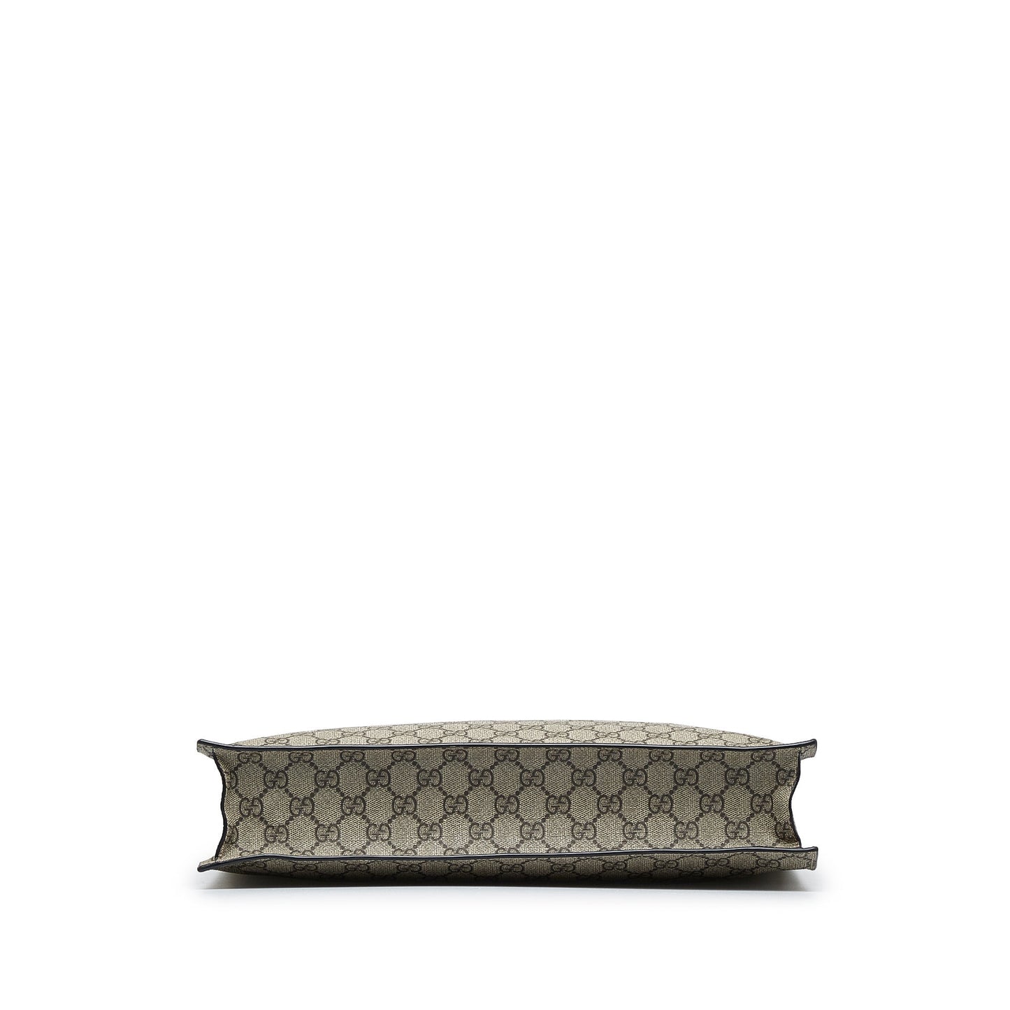 Gucci GG Supreme Grey Leather Canvas Tote