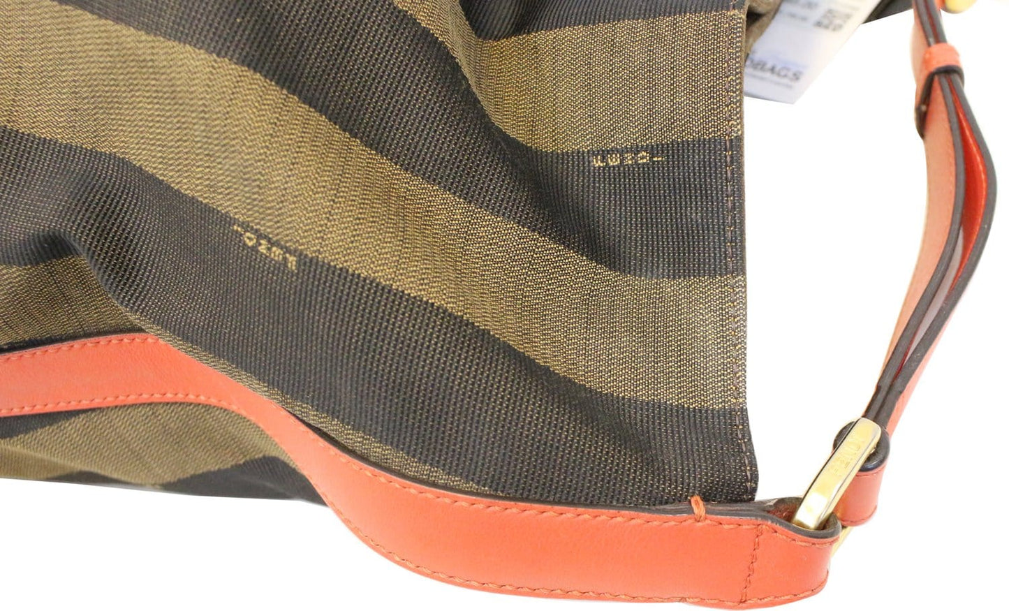 FENDI Pequin Hand Bag PVC Brown