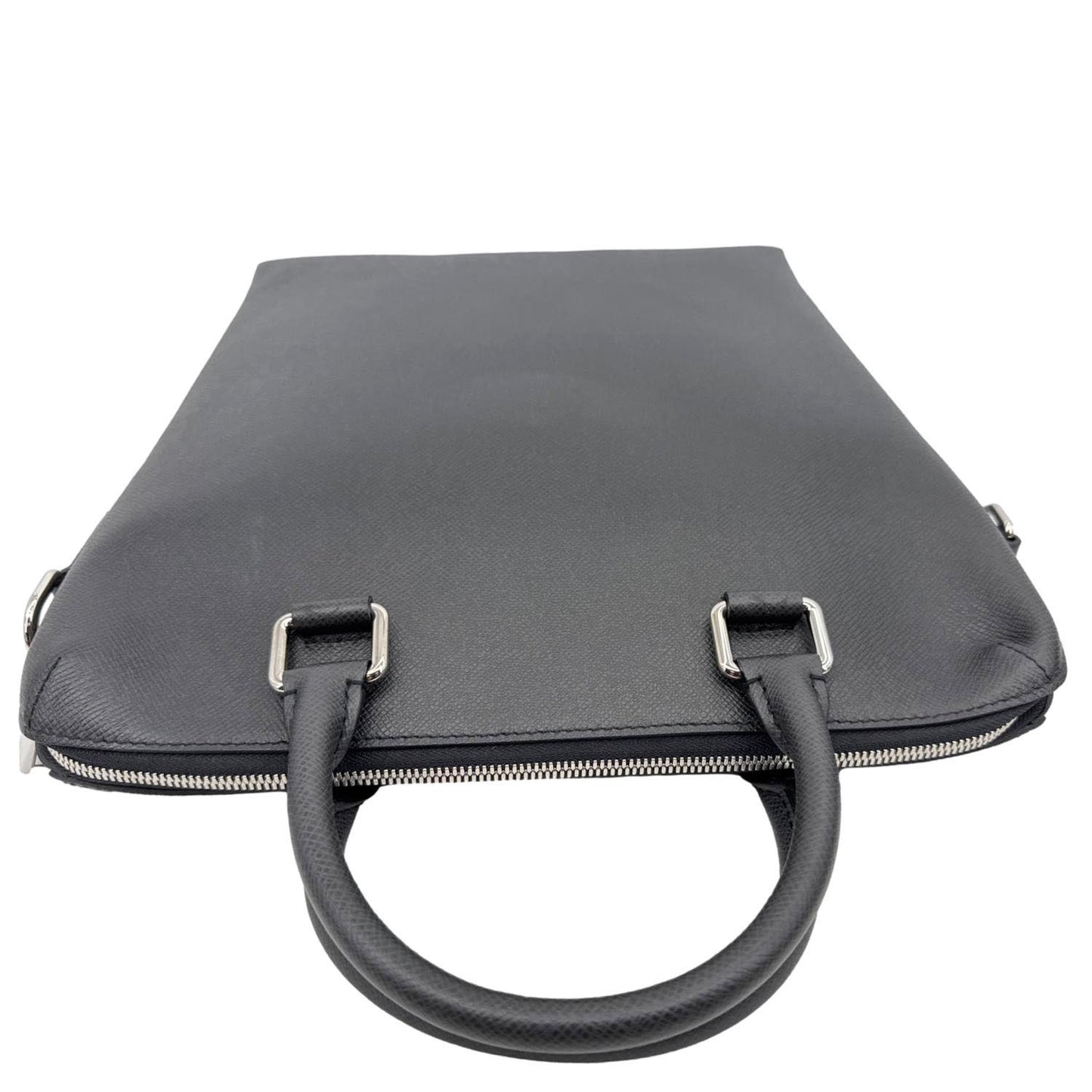 LOUIS VUITTON Grigori Taiga Leather Tote Crossbody Bag Black