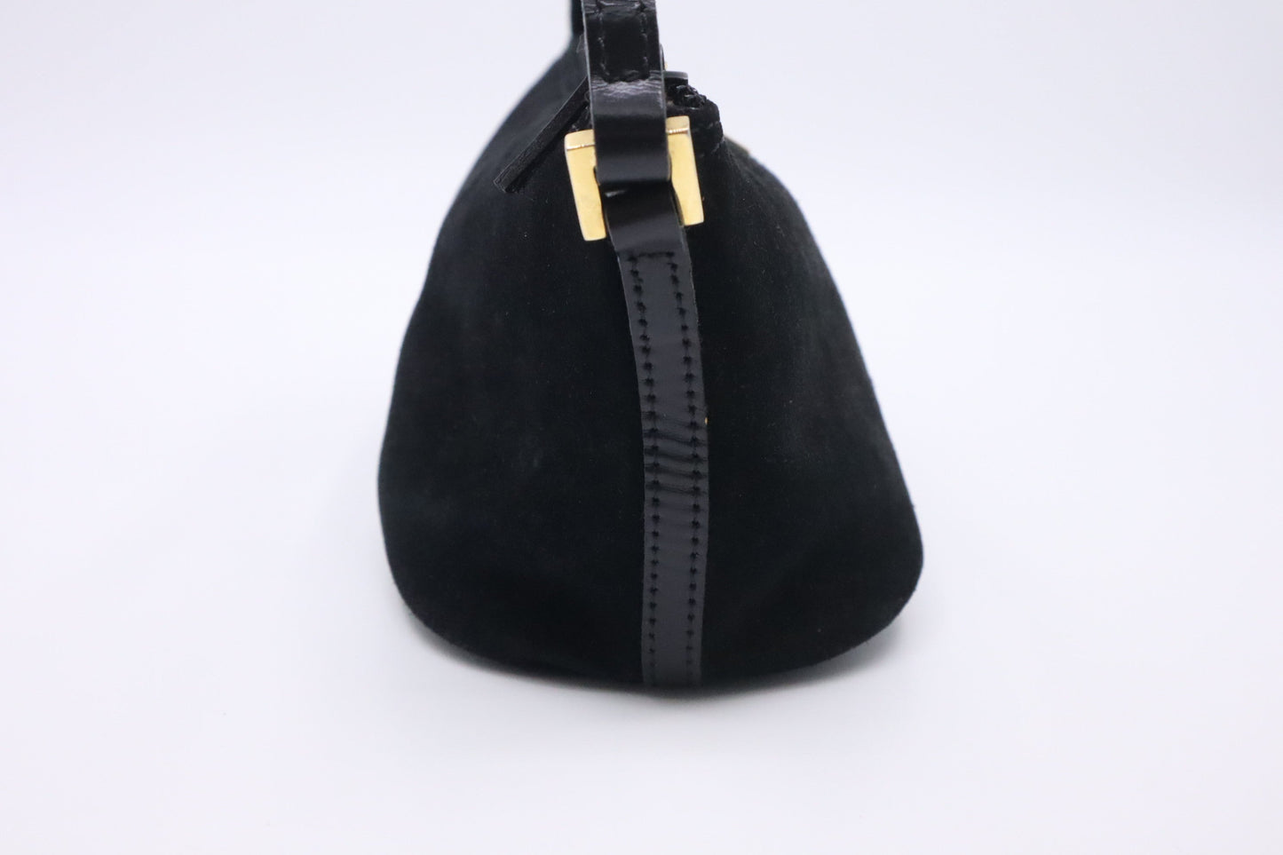 Gucci Boat Bag in Black Suede