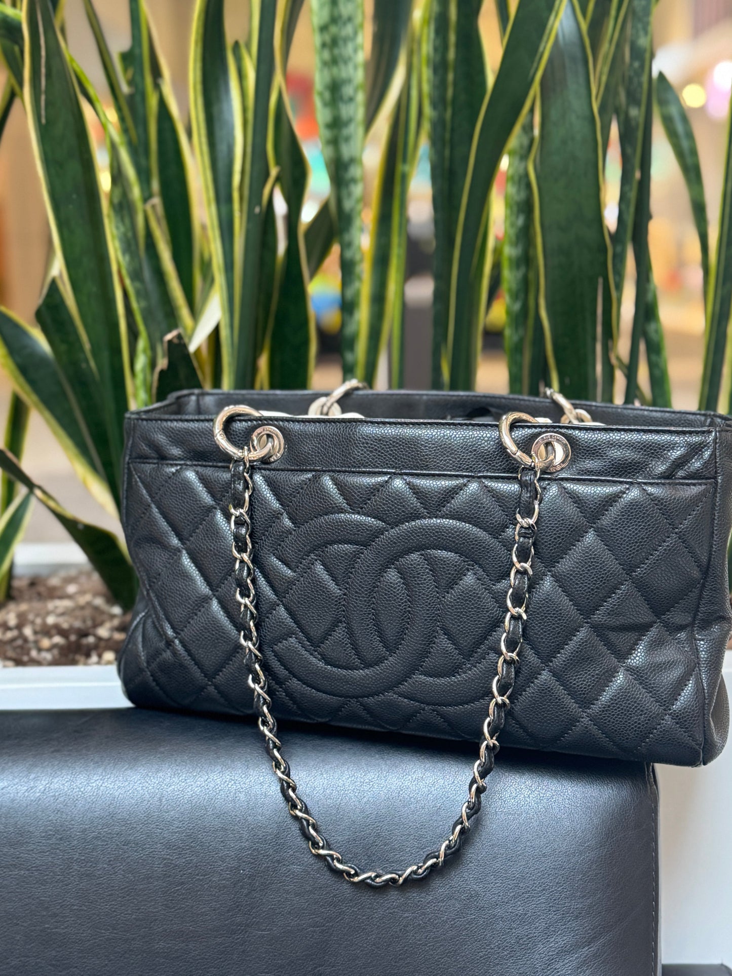 Chanel Calfskin Leather Timeless shopping tote bag TWS