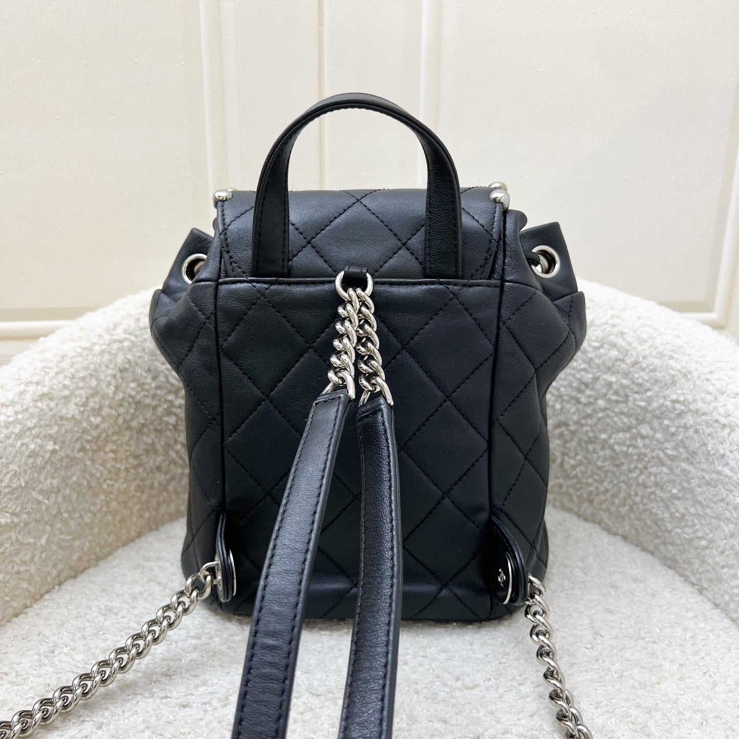 Chanel Studded Mini Backpack in Black Calfskin and 2-tone HW