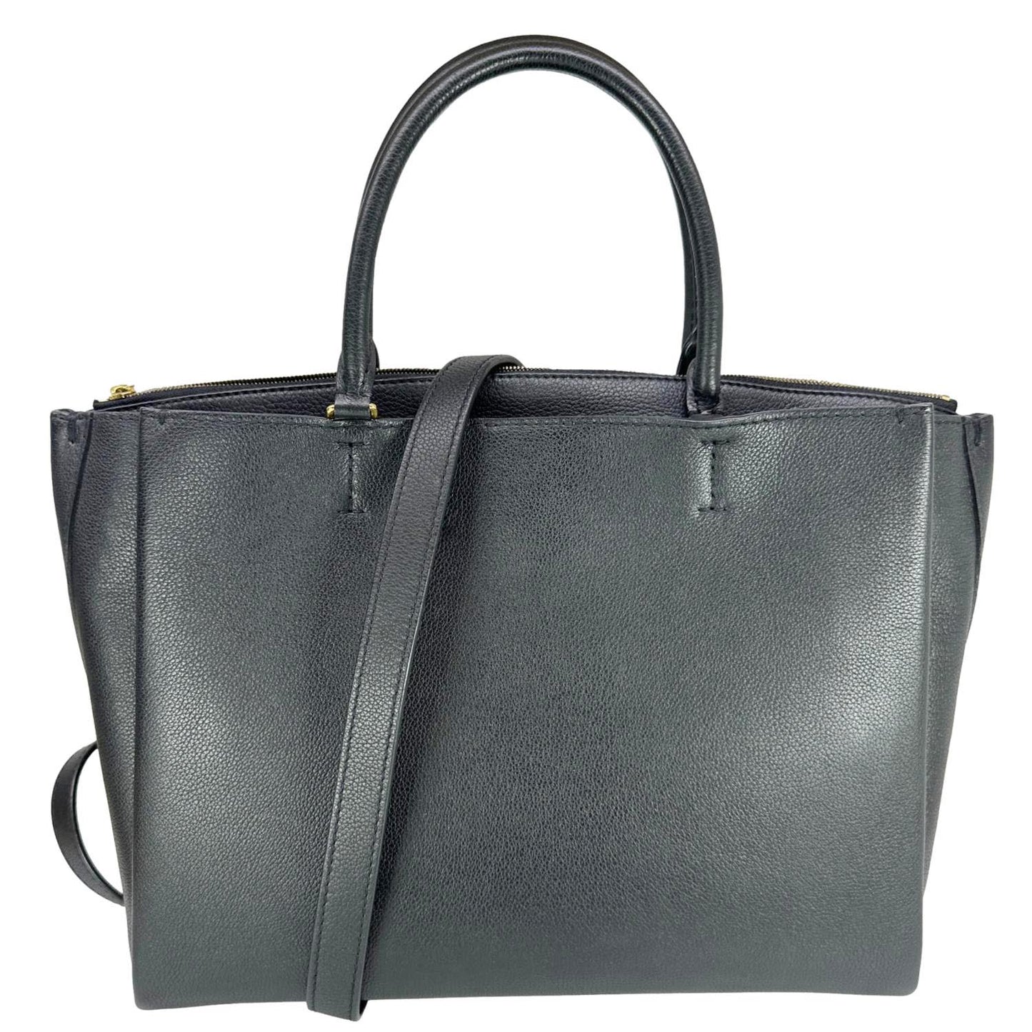LOUIS VUITTON Lockmeto Calfskin Leather Tote Bag Navy Blue